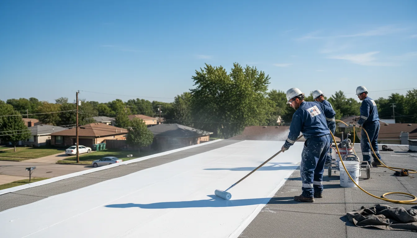 Commercial roof coating in Edgewood, IL near me